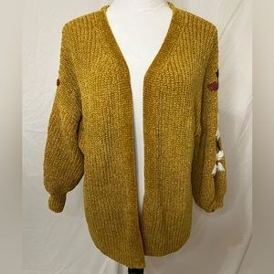 Women’s Alya Chenille Yellow Cardigan